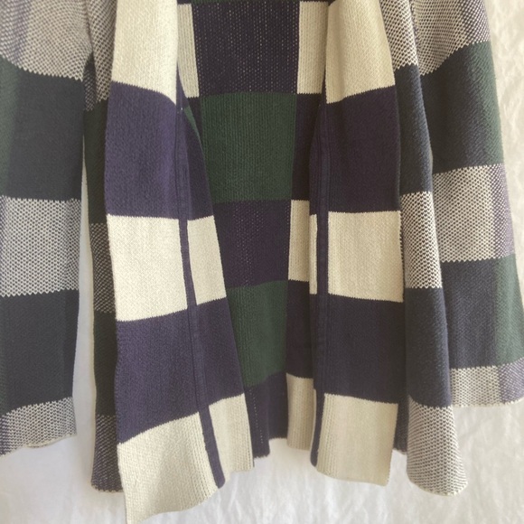 Anthropologie ModCloth simply snuggly plaid cardigan Forrest green Size Small - Picture 5 of 16
